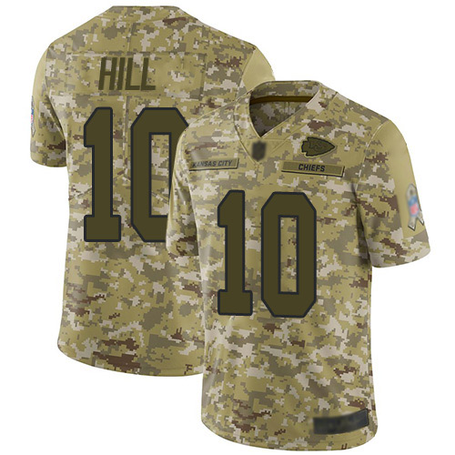 Men Kansas City Chiefs #10 Hill Tyreek Limited Camo 2018 Salute to Service Football Nike NFL Jersey->kansas city chiefs->NFL Jersey